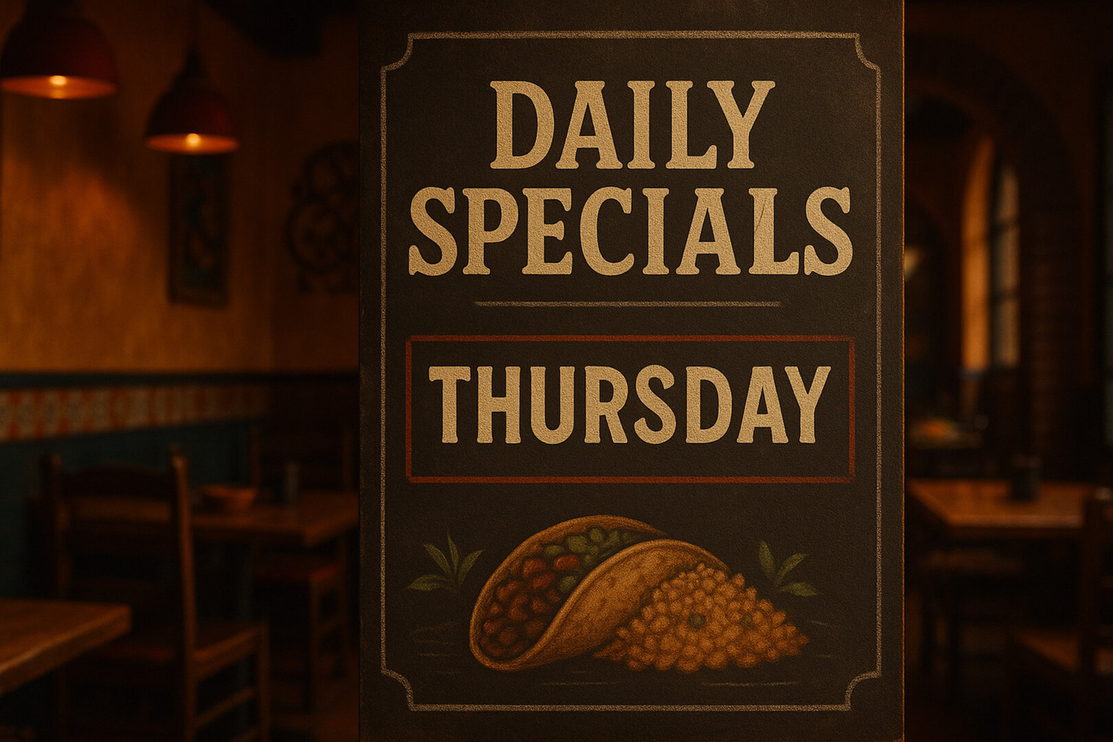 Daily Specials - Thursday Tostada Plate | Two tostadas topped with lettuce and tomato and served with a choice of side of Spanish rice, fideo, or refried beans. Ground sirloin and refried bean or Shredded chicken and refried beans.
