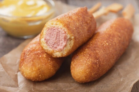 Kids Corn Dog Served with a side of handcut french fries