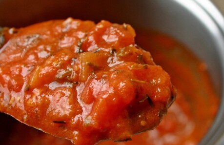 A side of enchilada sauce
