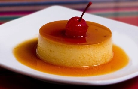 Flan A portion of flan Mexican dessert