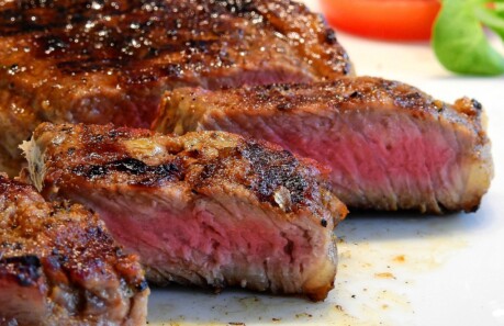 A side portion of steak